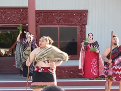 Welkom geheten door de Maori's