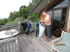 En dan hangt het eerste wasje buiten.........