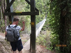 En dan is daar de hangbrug over de River Falls.