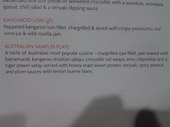op de kaart staat een Autralian Sampler Plate