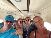 Selfie time in dat kleine vliegtuig