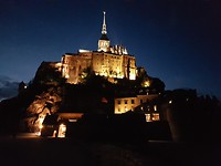 Le Mont-Saint-Michel by night.