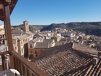 Uitzicht vanaf ons balkon in Toledo