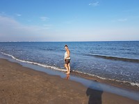 Heerlijk zo'n strand wandeling
