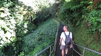 Het begin van de wandeling naar de Akaka Falls