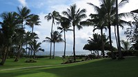 Ons uitzicht hier in het Lae Nani resort, Wailua