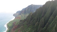 Kauai vanuit de lucht, Nā Pali coast