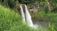 De Wailua Falls vanaf de brug