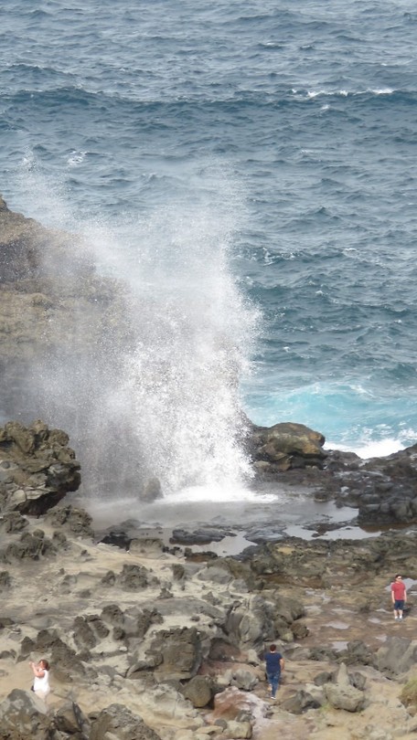 Nog even gestopt bij een Blow Hole langs de 340