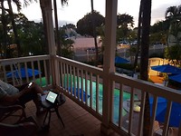 Even relaxen op het balkon