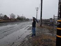 Stiekem langs het spoor gelopen!
