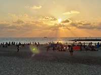 Zonsondergang Tel Aviv.