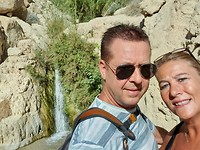 Selfie time bij de lower David falls