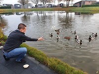 De eendjes geven blijft leuk.