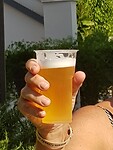 Eerste biertje op Zakynthos..... en die smaakte lekker.