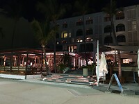 Holland House Beach Hotel by night