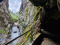 Een deel van de tunnel tijdens de Ruta del Cares