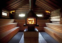 Dr sauna met haard