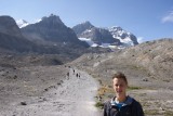 Pad omhoog naar de Athabasca Glacier