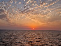 Magische luchten tijdens de zonsondergang.