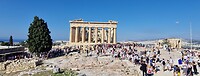 Drukte bovenop de Akropolis