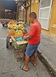 Fruitverkopers zoals deze zie door de hele stad