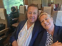 Selfie in de Amtrak train.
