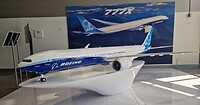 Schaalmodel van de 777X