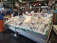Prachtige viskramen in Pike Place Market