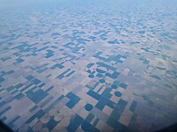 Foto vanuit het vliegtuig boven midden Amerika