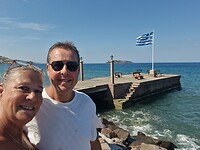 Selfie in Petra bij de pier