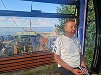 Frank in de kabelbaan Funchal