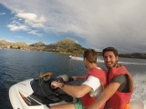 Jetski's op de geboorteplaats van de zon