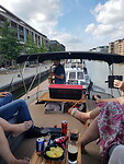 Saxspeler in jachthaven Hasselt