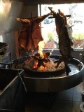 Lam op den BBQ in het restaurant