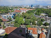 Uitzicht vanaf ons appartement in Bandung