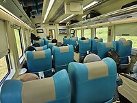 Eksekutif klasse in de trein.