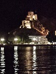 Mutrah fort bij nacht.