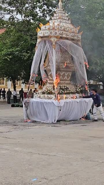 Soort van crematie in Vientiane