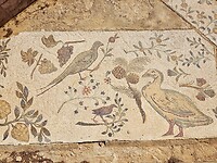 Mozaïek bij Romeinse villa's in Carthago