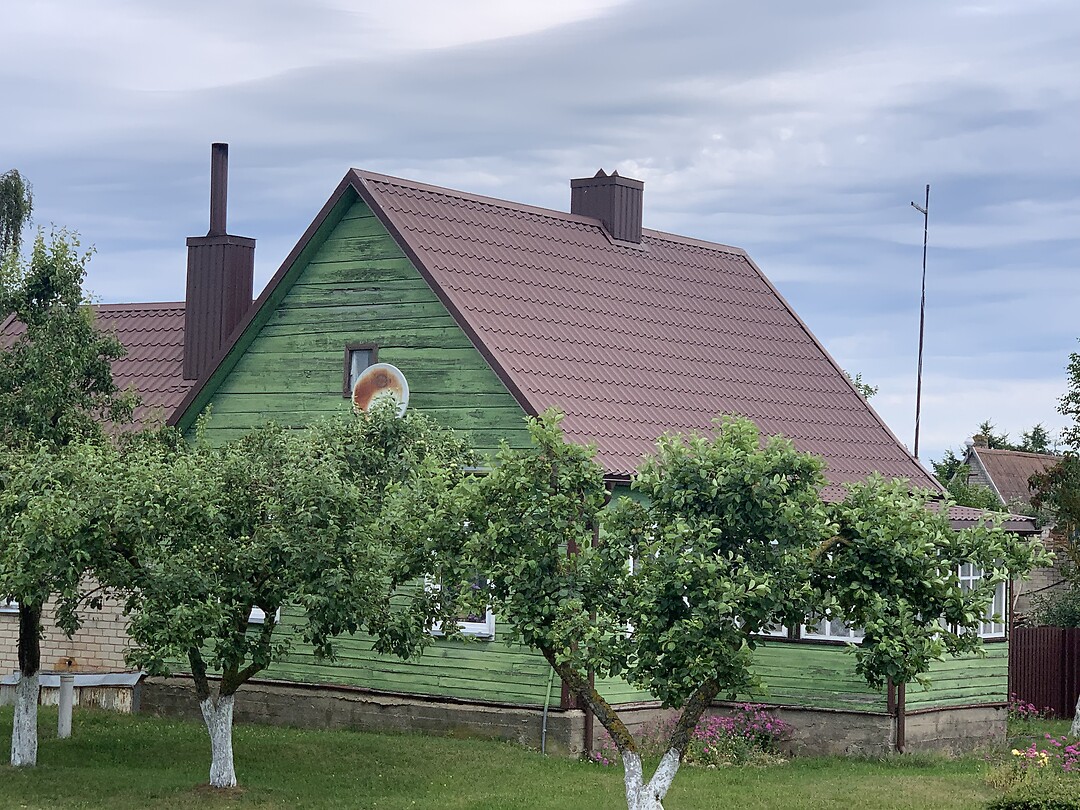 Oude houten huisjes .