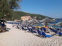Strand bij camping