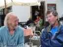 Op terras met Adrie Moonen.