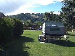 Uitzicht vanaf de camping
