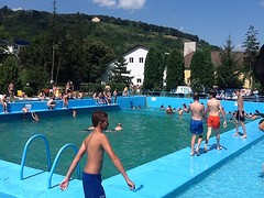 Het zwembad bij de camping