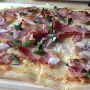 En een flammkuchen die twee keer zo groot was als ik ooit heb gezien