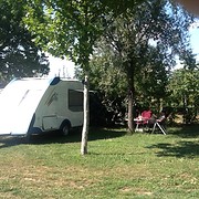 Ons plekje op de camping bij Arad.