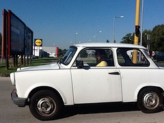 Laatste overblijfselen v sovjettijd...de Trabbi!