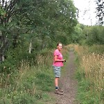 Op de voormalige treinbaan