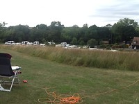 Uitzicht over de camping
